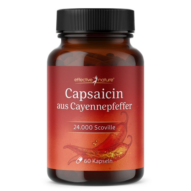 Capsaicin - Cayenne Pfeffer Kapseln - 60 Stk. - 36g