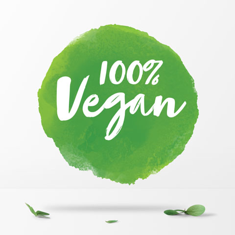 Zeichen 100% vegan
