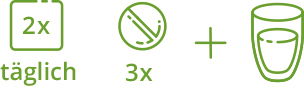 2-mal täglich 3 AFA Algen Tabletten einnehmen